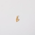 Golden heart pendant with sparkling white cubic zirconia micro-pave setting - Heart Zirconia Pendant / Gold