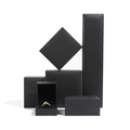 Minimalist black textured jewelry gift box collection for rings and necklaces - Pendant Box / Black