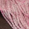 Pink and white glass bamboo tube beads with natural black spots for DIY jewelry crafting - 8x12mm Marbled Ink Rose (1Pc)