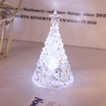 Detailansicht der LED-Weihnachtsbaumlampe mit Kristalltextur und leuchtendem Stern - Weißlicht Weihnachtsbaum