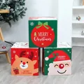 Set of 3 Christmas gift boxes featuring Santa and Reindeer designs, 25x25x25 cm size - LH-5 (3 Pack)