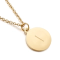 Collier en acier inoxydable doré minimaliste avec pendentif gravé lettre I - Lettre I
