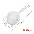 120 mesh fine strainer with white handle for soy milk and juice filtering, 14cm diameter - Cat Ears Style / 120 Mesh