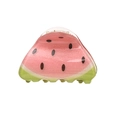 Glittery watermelon slice hair claw clip in pink and green acrylic for kids - Watermelon Clip 4.8cm