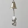 Retro iron Christmas bell with angel heart pendant and Happy Holiday engraving - Angel Bell Chain
