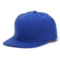 Casquette snapback classique bleu roi avec visière plate et design à six panneaux - Bleu royal
