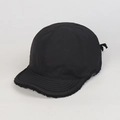 Berretto da baseball invernale in nylon e pile nero caldo da donna in nero a tinta unita - M (56-58cm) / Nero