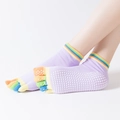 One Size / Five Toe-Rainbow Toes Light Purple