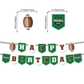 Set di striscioni di compleanno a tema calcio con dimensioni e decorazioni - Festone di Compleanno per Festa di Football
