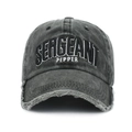 Casquette baseball grise délavée avec broderie Sergeant Pepper et bord de visière usé - Taille unique / Noir (Gris Anthracite)