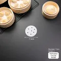 7.5cm round perforated silicone steamer paper liners for non-stick cooking - 3 Inches (7.5cm)