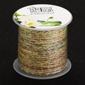 Flat braided 2x1mm cotton jewelry cord in multicolor finish on transparent spool - 04# Multi-color Mixed