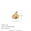 Textured Shell Pendant - Gold
