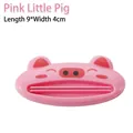 Spremi dentifricio manuale maialino rosa cartone animato dispenser 9x4cm - Maiale Rosa