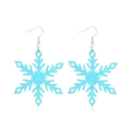 Glitzernde hellblaue Schneeflocken-Ohrhänger für Weihnachtsfeiern und Modeschmuck - Schneeflocken Ohrringe