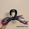 Large 11cm butterfly hair claw clip with elegant purple gradient finish for thick hair - Gradient Fishtail Purple-11cm