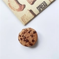Collapsible phone socket grip featuring a realistic chocolate chip cookie food design - Heart Pretzel
