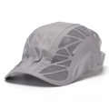 Close-up of grey quick-dry baseball cap featuring breathable mesh panels and logo - Grey Side Mesh Style (B1)