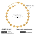 Collana in acciaio inossidabile dorato con pendenti a conchiglia e finitura impermeabile - Collana di Conchiglie JDN0101002