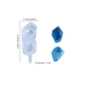 Translucent silicone mold for DIY resin crystal stone pendants with two finished samples - No.4 Crystal Stone Pendant