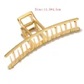 Grande molletta per capelli a farfalla in metallo dorato per donna, 11,5 x 4,5 cm - ZJ001 Geometrico / Oro