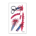 Realistic Halloween scar tattoo sticker with bloody wound and suture effects BW-01 - BW-01 / 60*105mm