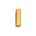 DIY 8mm gold-plated rectangular metal slider bead charm with hole for jewelry making - Letter-I / 8mm (Inner Diameter)