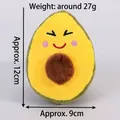 Pluche avocado huisdierspeeltje met gezicht, gewicht 27g en afmeting 12cm bij 9cm - Avocado met Geel Hart