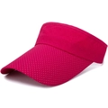 Visiera parasole rosa rossa in rete traspirante con tesa larga per lo sport - Rosa Rosso