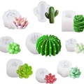 Set di stampi in silicone per candele a forma di piante grasse e cactus 3D fai da te - Set Succulente 8