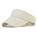 Detailansicht beige Sonnenblende mit Twill-Struktur und integriertem Schweißband - Kopfumfang 55-60cm / Beige