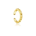 Minimalist gold S925 silver ear cuff featuring polished punk style spike rivet details - Rivet Stud Style (ME0166) / 18K Gold Plated Single