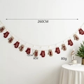 Weihnachtsgirlande mit Handschuh-Anhängern aus Wollfilz und rotem Karomuster-Deko - Handschuh Banner