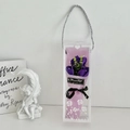 Purple soap rose bouquet gift box with pink wrapping and black Just For You ribbon - Rose Dark Purple With Gift Box
