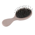 Mini spazzola per capelli in setole di cinghiale rosa opaco con cuscinetto - Viola Pasta di Fagioli