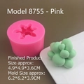 Pink 3D succulent cactus silicone mold for candle making and handmade soap crafting - Model 8755 / Pink
