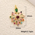 Detailed view of heart necklace pendant with dimensions 24mm by 20mm and weight 2.7g - Enamel Heart