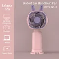 Mini ventilatore USB portatile rosa e viola con orecchie da coniglio per viaggio - Orecchie di Coniglio Rosa (YS2251C)