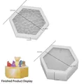 Hexagonal rock textured silicone mold for DIY resin storage jar with lid measurements - Hexagon - Diamond Storage Box