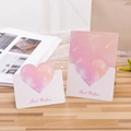 Pink and purple watercolor 3D heart greeting card set with Best Wishes typography - Best Wishes / Light Pink