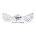 Silver freckle tattoo stickers with heart patterns for metallic party makeup - QBLT-001 Silver