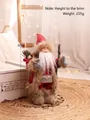 Charming 30cm standing Santa Claus doll in red and grey Nordic style knitted outfit - Red Style C 30cm (Electric Musical)