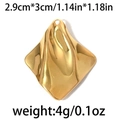 Pendentif losange irrégulier en acier inoxydable 304 doré avec finition polie 18K - Losange Irrégulier / Or