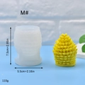 Silikonform in Zapfenform für DIY Kerzen und Seifen mit Maßen 7,5 cm x 5,5 cm und 110 g Gewicht - M#