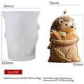Igel im Getreidesack Silikonform für DIY Kerzen und Seifen mit Größenabmessungen - GJ-197 Igel-Form