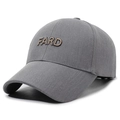 Berretto da baseball grigio scuro con ricamo FARD 3D e resistente twill di cotone - Grigio chiaro