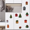 Pegatinas navideñas de árboles y regalos para decoración festiva de paredes y ventanas - PH-QT1270 Juego de Navidad