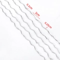 Silver stainless steel S-shaped wave chain DIY accessory with 2cm length segments - 1 Meter/Pack / B-Steel Color-2mm