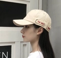 Adjustable beige cotton baseball cap for women with 'THE MOST' side embroidery - [the Most] Beige