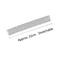 Elastic black metal invisible hair comb 22cm stretchable headband for fixing stray hair - Approx 22cm/Stretchable / Type C (1pc - 22cm)